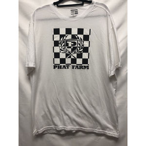 Phat Farm T-shirt Men's Size XXL Checkered Flag Graphic Print